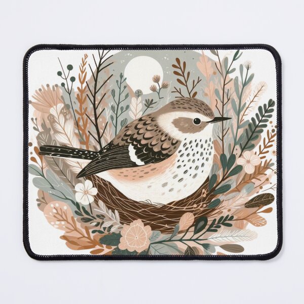 Item preview, Cute Bird, bird surrounded by twigs and flora designed and sold by ArtiseGraphics.