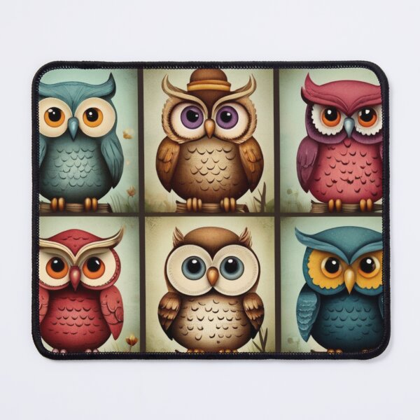 Item preview, Six Whimsical Owls designed and sold by T-shirtMill.