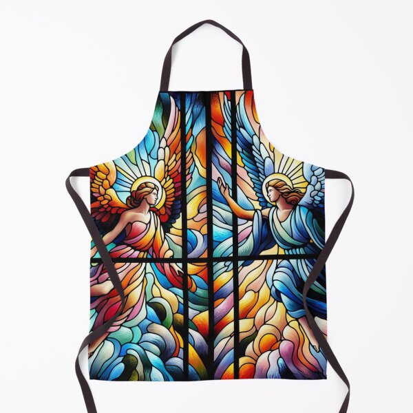 Item preview, Stained Glass Michael and Gabriel designed and sold by foilhat.