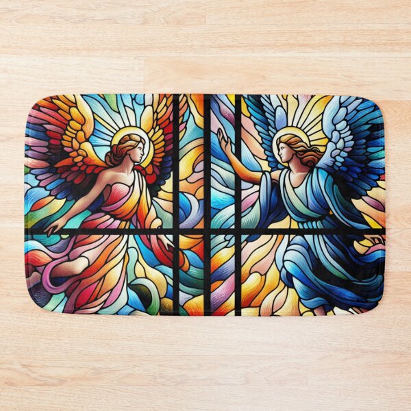 Item preview, Stained Glass Michael and Gabriel  designed and sold by foilhat.