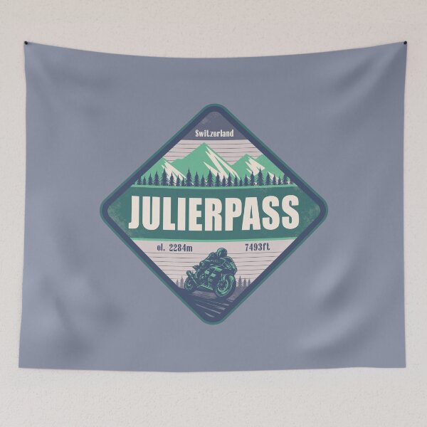 Item preview, Julier Pass Switzerland Motorcycling Mountain Design designed and sold by CynthiaGraphics.