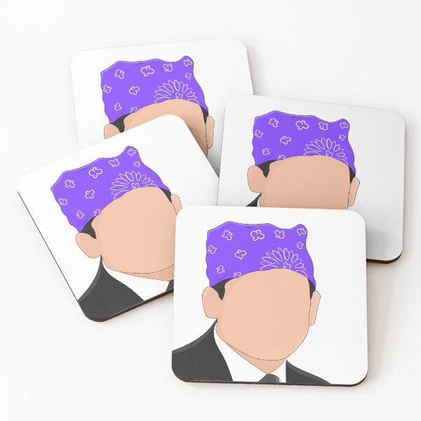 Item preview, Pop Culture The Office Michael Scott Sticker in Purple Bandana designed and sold by Prim Pixel Studio.