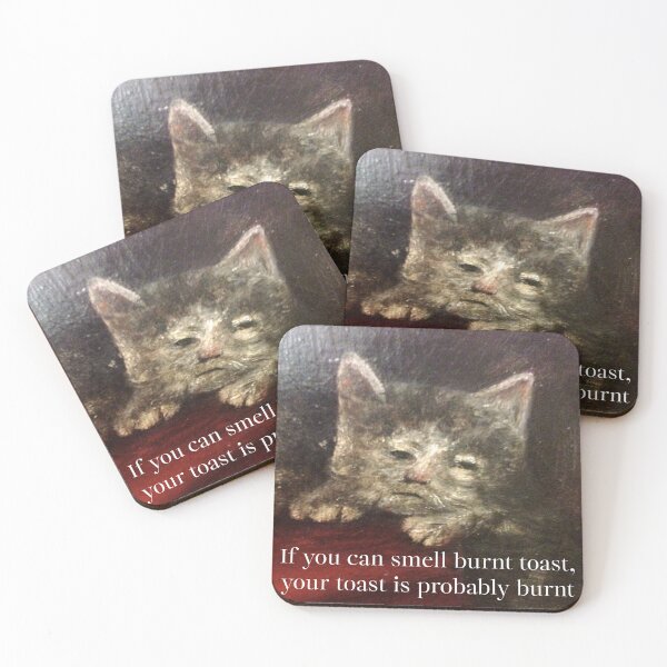 Item preview, Burnt Toast Medieval Cat Meme designed and sold by GoatSorcery.