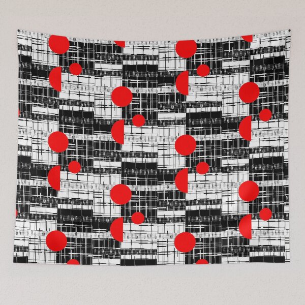 Item preview, Red Black and White Modern Art designed and sold by Sharon Schwalbe.