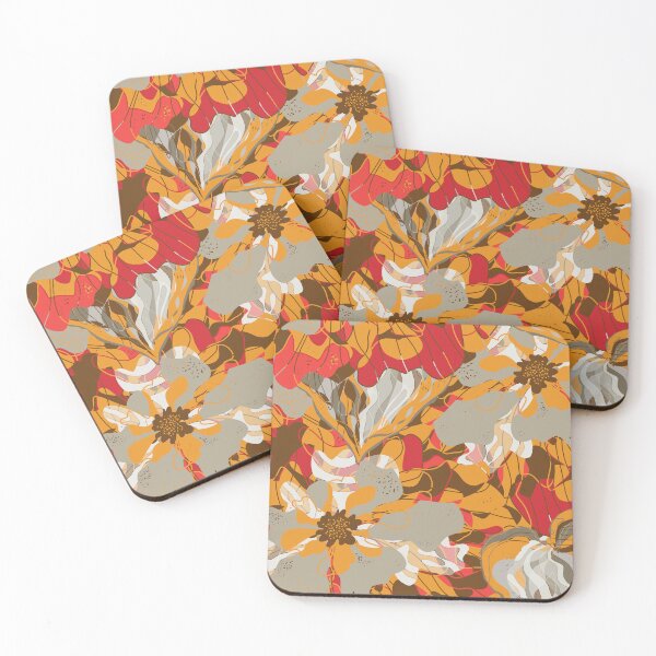 Item preview, Stylized peonies flowers  pattern in Japanese Style designed and sold by NayaChu.
