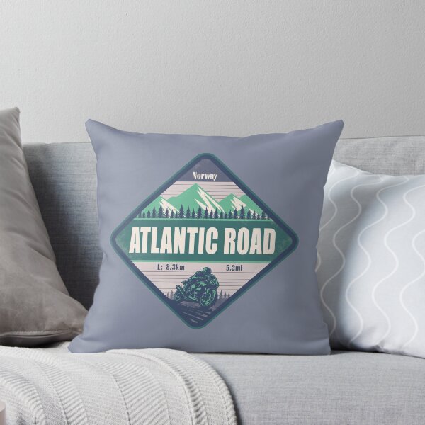 Item preview, Atlantic Ocean Road Norway Motorcycling Mountain Design designed and sold by CynthiaGraphics.