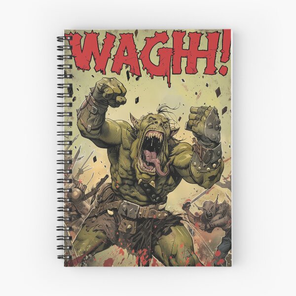 Item preview, WAAAGH! Orc Warband Battle Cry - Fantasy Artwork T-Shirt designed and sold by Juuskus.