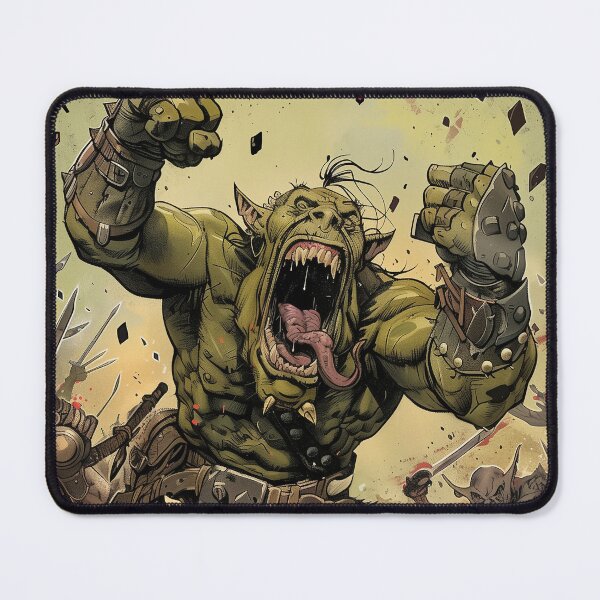 Item preview, WAAAGH! Orc Warband Battle Cry - Fantasy Artwork T-Shirt designed and sold by Juuskus.