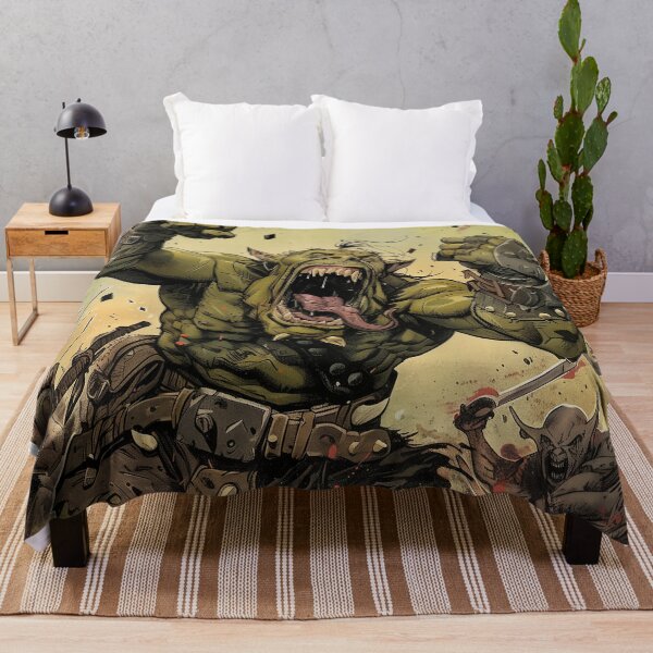 Item preview, WAAAGH! Orc Warband Battle Cry - Fantasy Artwork T-Shirt designed and sold by Juuskus.
