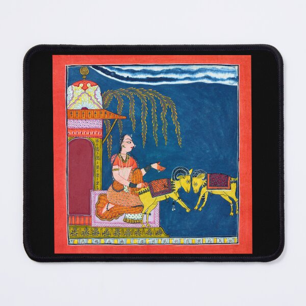 Item preview, Kaccheli Ragini Ragamala Woman Shrine Rams 1967 India designed and sold by RocketshipRetro.