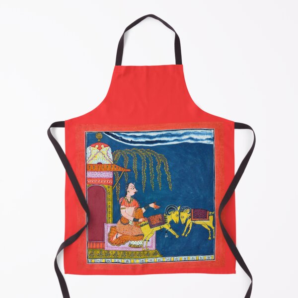 Item preview, Kaccheli Ragini Ragamala Woman Shrine Rams 1967 India designed and sold by RocketshipRetro.