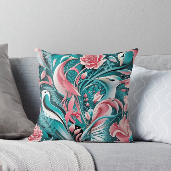 Item preview, birds and blooms dance in a vibrant celebration of nature’s harmony designed and sold by Haji  Kamora.