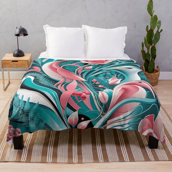 Item preview, birds and blooms dance in a vibrant celebration of nature’s harmony designed and sold by Haji Kamora.