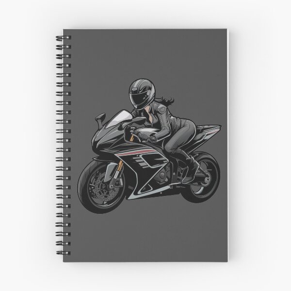 Artikelvorschau, Mädchen auf einem Motorrad, Motorradmädchen, langes Haar, Stunt, Motogirl, Biker-Mädchen-Automobil-Outfit entworfen und verkauft von Cr320.