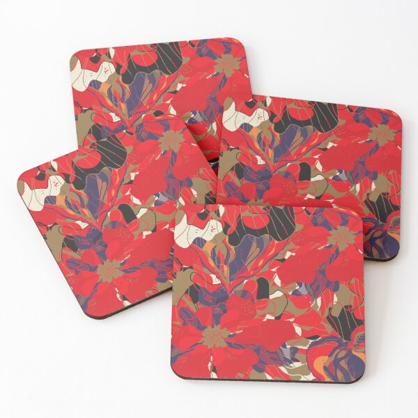 Item preview, Stylized peonies flowers  pattern in Japanese Style designed and sold by NayaChu.