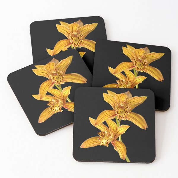 Item preview, Orchids Cymbidium Chen's Ruby Gold Tiger designed and sold by RocketshipRetro.