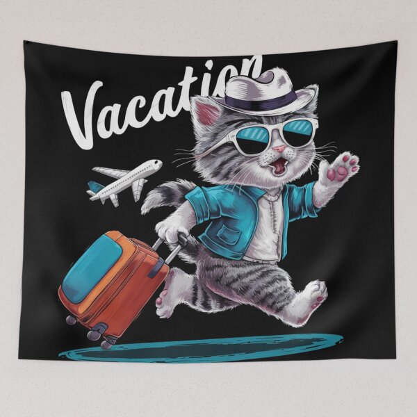 Item preview, Cat Vacation designed and sold by HowMonkeyShop.