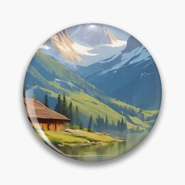 Item preview, Serene Alpine Escape A Lakeside Haven designed and sold by ArtComixHaven.
