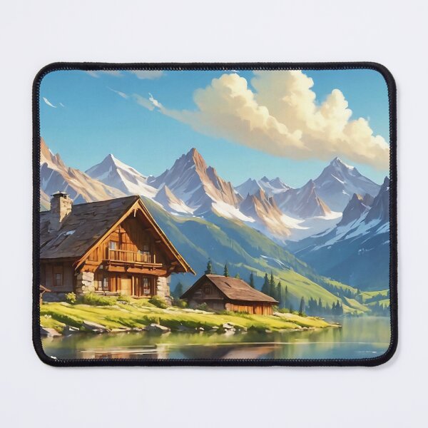 Item preview, Serene Alpine Escape A Lakeside Haven designed and sold by ArtComixHaven.