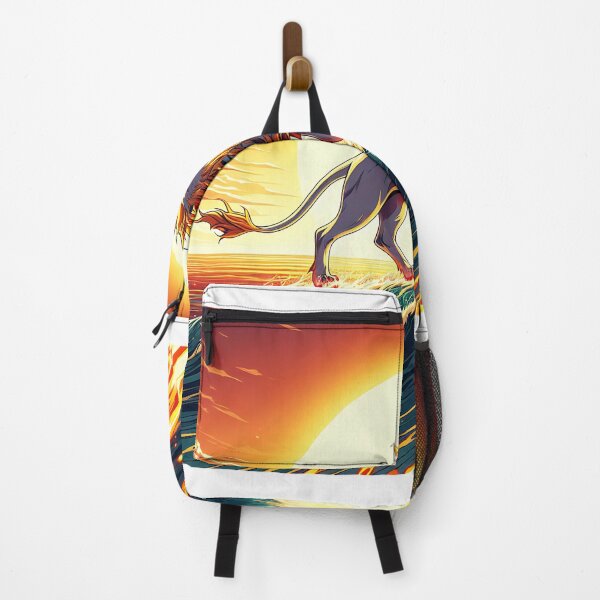Item preview, Flaming-Maned Lion Riding Lava Wave designed and sold by 0penvimark.