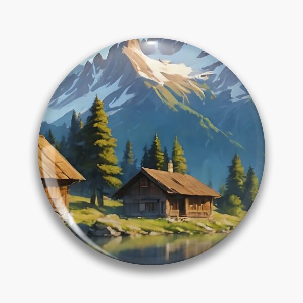 Item preview, Alpine Serenity Dawn by the Mountain Lake designed and sold by ArtComixHaven.