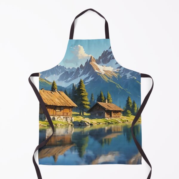 Item preview, Alpine Serenity Dawn by the Mountain Lake designed and sold by ArtComixHaven.