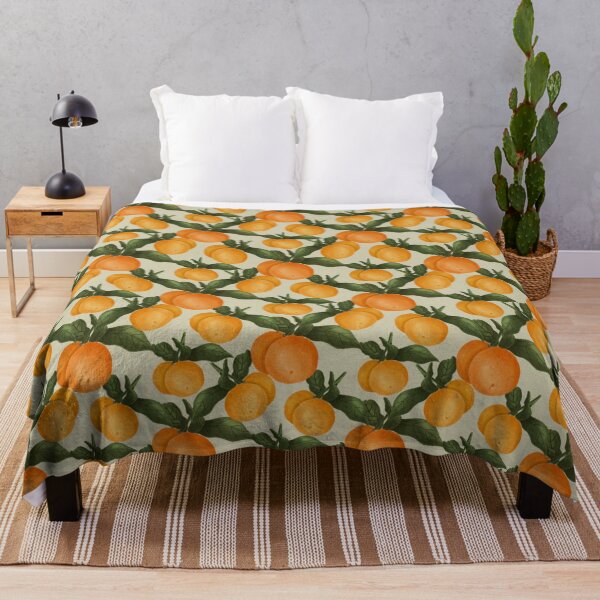 Item preview, Orchard oranges on a textured green background designed and sold by JasmineGDesigns.