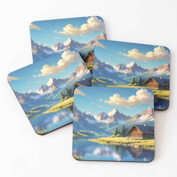 Item preview, Serene Alpine Tranquility Amidst Blooming Meadows designed and sold by ArtComixHaven.