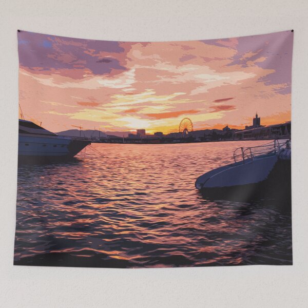 Item preview, Sunset over Malaga, Costa del Sol designed and sold by AM FineArtPrints.