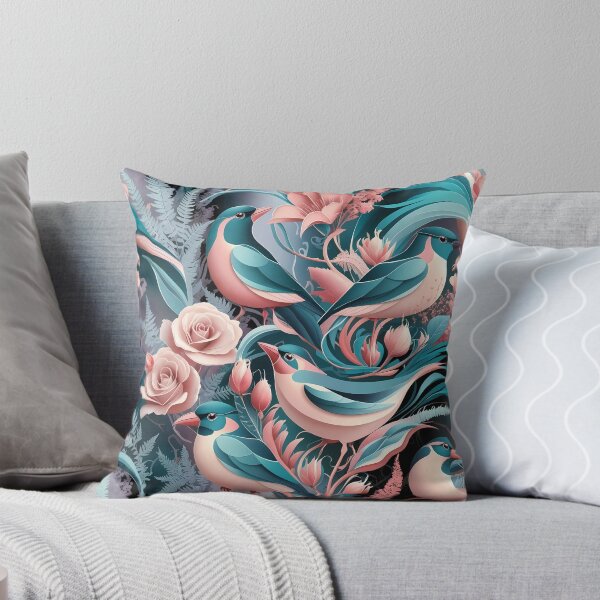 Item preview, birds and blooms dance in a vibrant celebration of nature’s harmony designed and sold by Haji  Kamora.