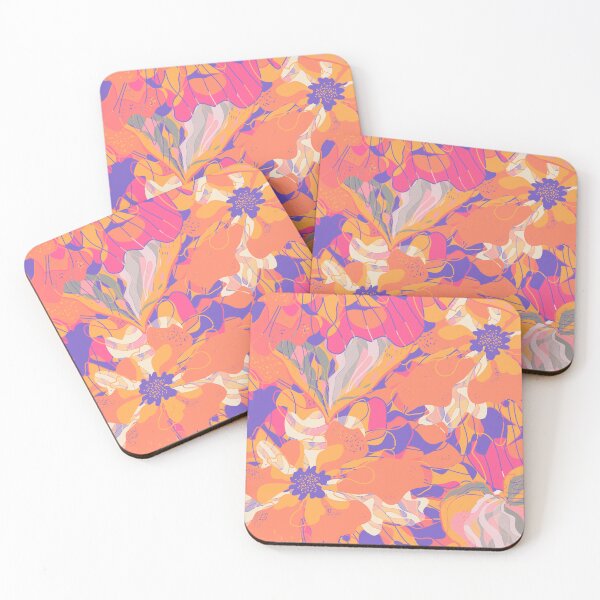Item preview, Stylized peonies flowers  pattern in Japanese Style designed and sold by NayaChu.