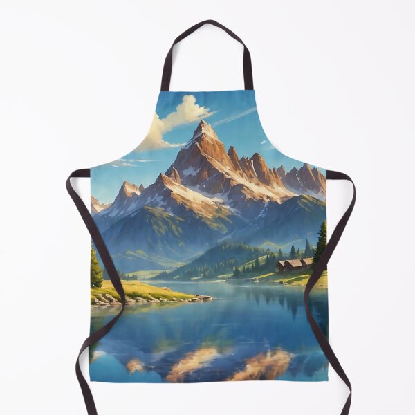 Item preview, Idyllic Alpine Sanctuary A Serene Lakeside Retreat designed and sold by ArtComixHaven.