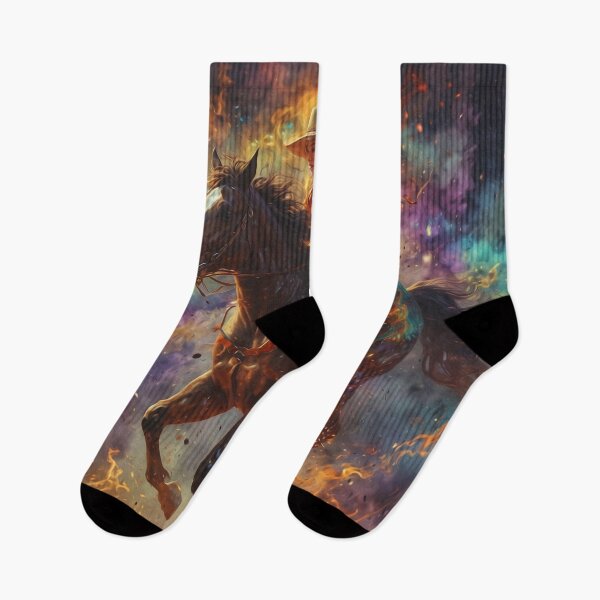 Item preview, Racing the Flames - Cowgirl and Horse designed and sold by NaturePrints.