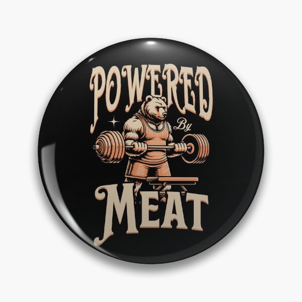 Item preview, Powered By Meat Beef Lover Meat Eater Steak Carnivore Diet Fit Bear designed and sold by inkedtee.