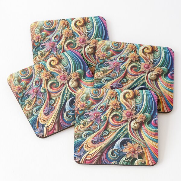 Item preview, Colorful floral swirl designed and sold by Cerberus-Art.