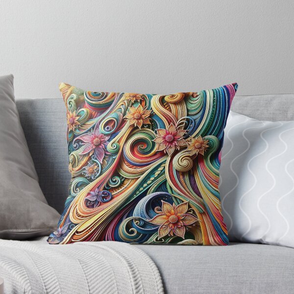 Item preview, Colorful floral swirl designed and sold by Cerberus-Art.