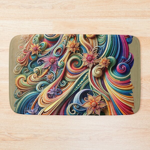 Item preview, Colorful floral swirl designed and sold by Cerberus-Art.