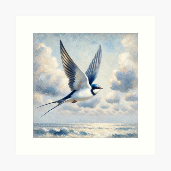 Item preview, Skybound Grace: Impressionist Swallow in Flight designed and sold by Suzana Djordjevic.
