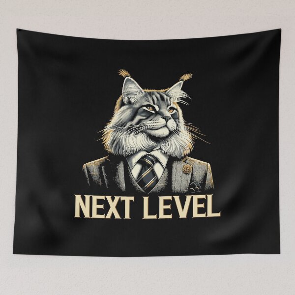 Item preview, Maine Coon Cat Next Level Suit Success Gift designed and sold by Pineapple-Tree.