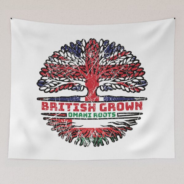 Item preview, Oman Omani British UK Tree Roots Flag designed and sold by FlagX.