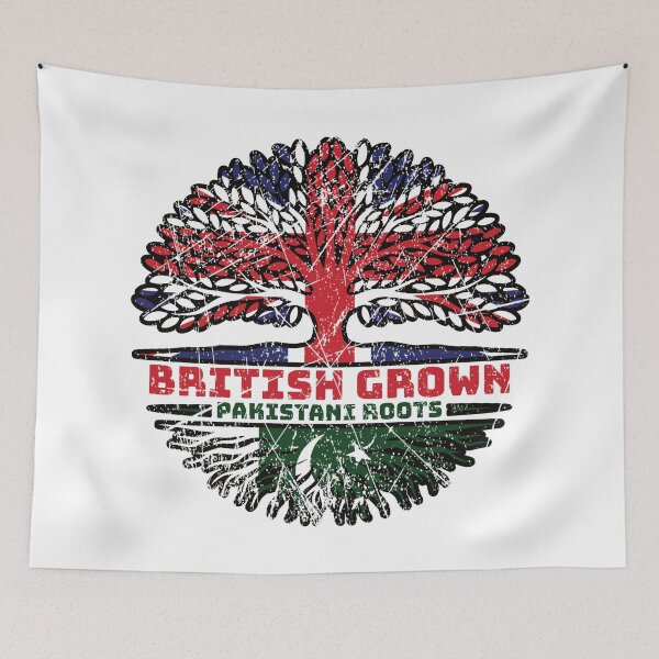 Item preview, Pakistan Pakistani Uk United Kingdom British Tree Roots Flag designed and sold by FlagX.