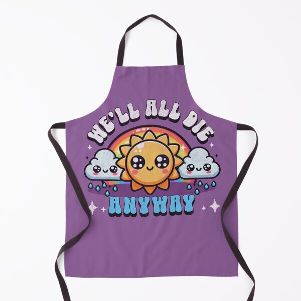 Item preview, We'll All Die Anyway Cute Kawaii Sun Clouds Rainbow designed and sold by RR-Arts.