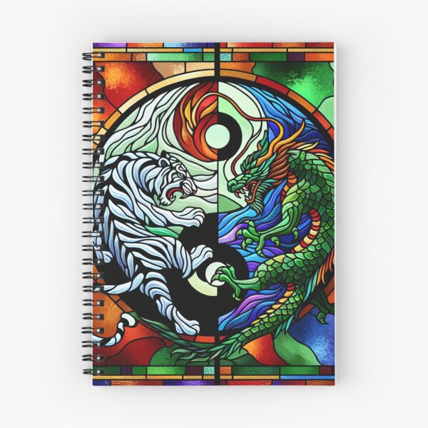 Item preview, Stained Glass Tiger and Dragon  designed and sold by foilhat.