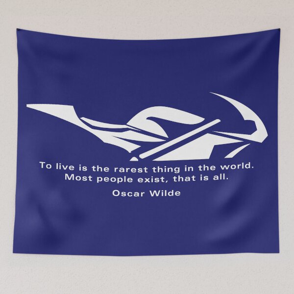 Item preview, Oscar Wilde on Living (white) designed and sold by SweetsAndSavary.
