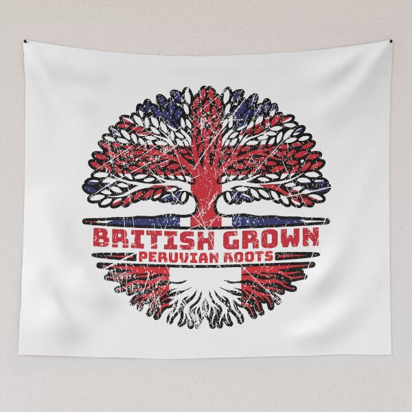 Item preview, Peru Peruvian Uk United Kingdom British Tree Roots Flag designed and sold by FlagX.
