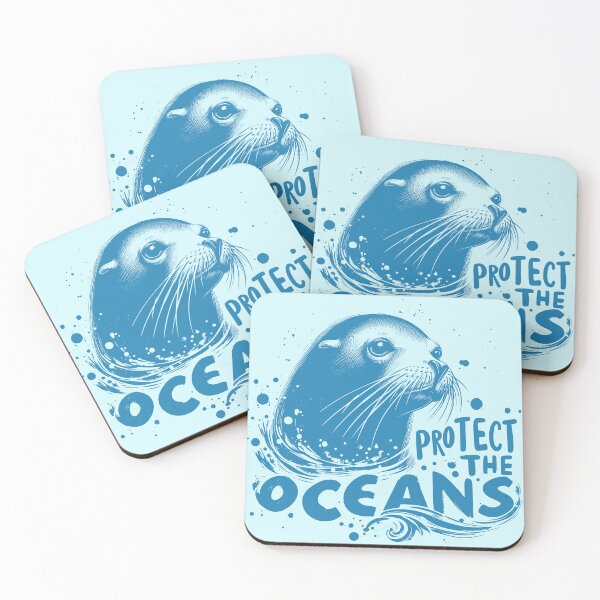 Item preview, Protect the Oceans - Sea lion Blue designed and sold by PrintSoulDesign.