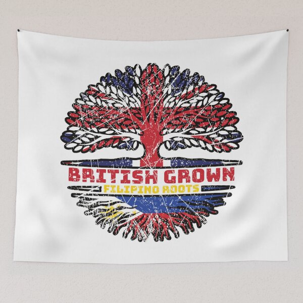 Item preview, Filipino Philippines Uk United Kingdom British Tree Roots Flag designed and sold by FlagX.