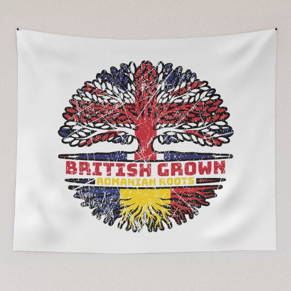 Item preview, Romania Romanian Uk United Kingdom British Tree Roots Flag designed and sold by FlagX.