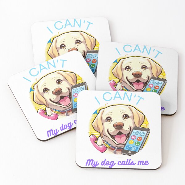 Item preview, English Version_ I can't my dog calls me _ Labrador Sable designed and sold by Krea-kassandra.