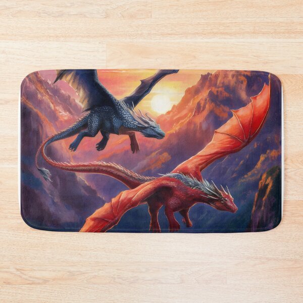 Item preview, Dragon flights over a mountain lake. designed and sold by MyHappyArtShop.